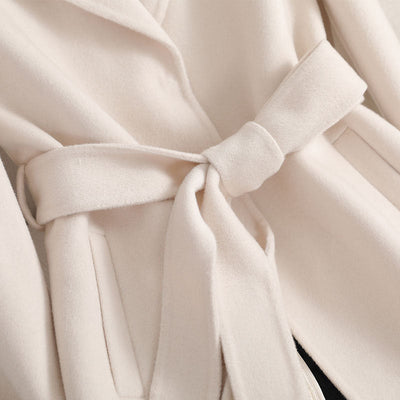 Double-sided Wool Coat – Slim Fit Medium-Length Autumn & Winter Coat