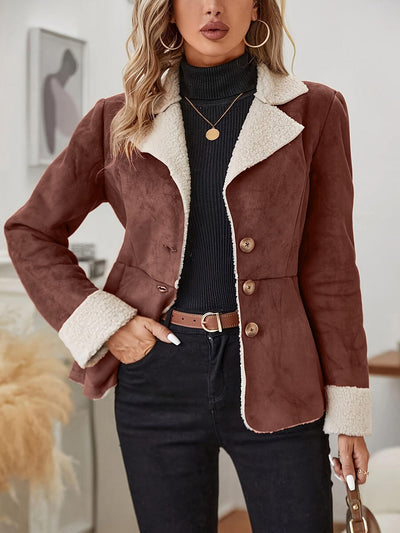 Cold-Proof Warm Integrated Turn-Down Collar Coat