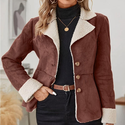 Cold-Proof Warm Integrated Turn-Down Collar Coat