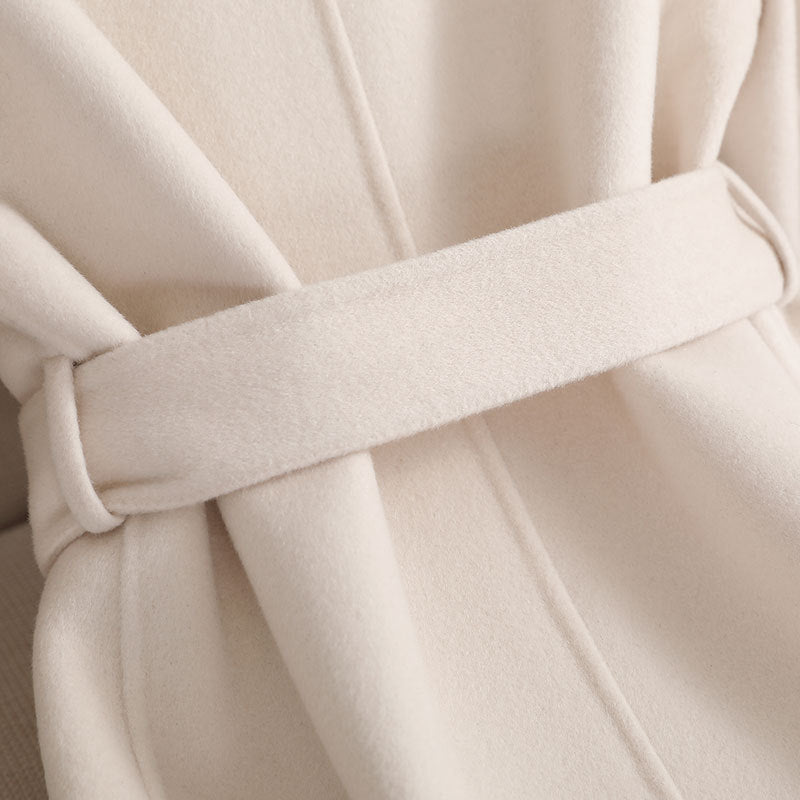 Double-sided Wool Coat – Slim Fit Medium-Length Autumn & Winter Coat
